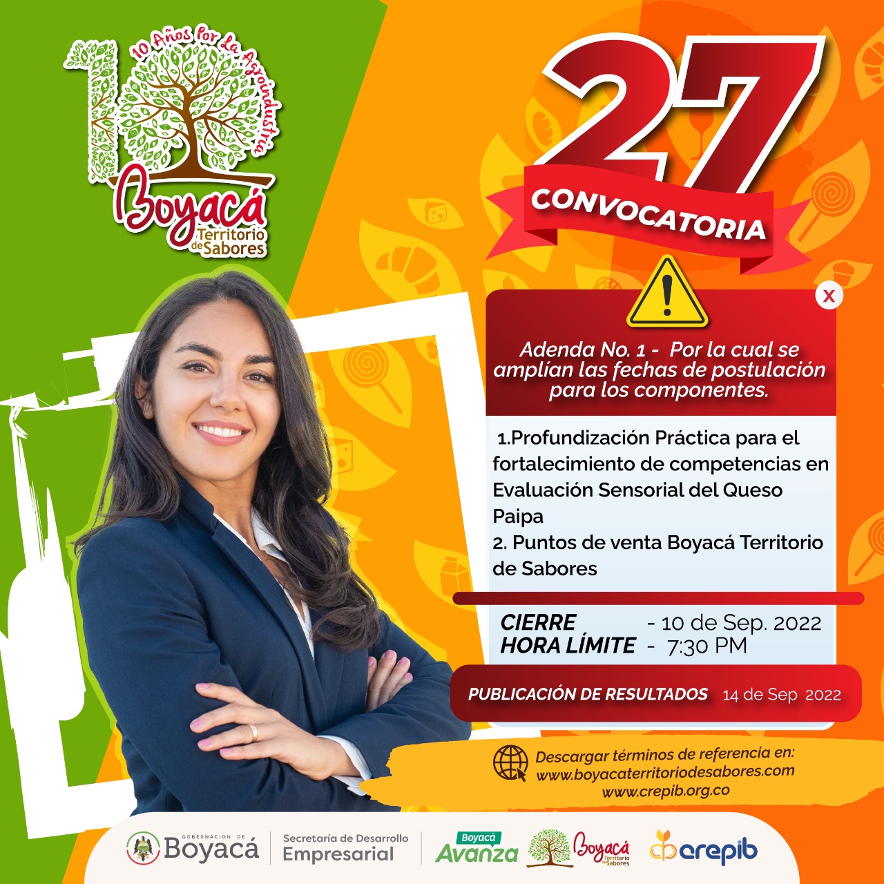 PIEZA GRAFICA ADENDA CONVOCATORIA 27 BTS