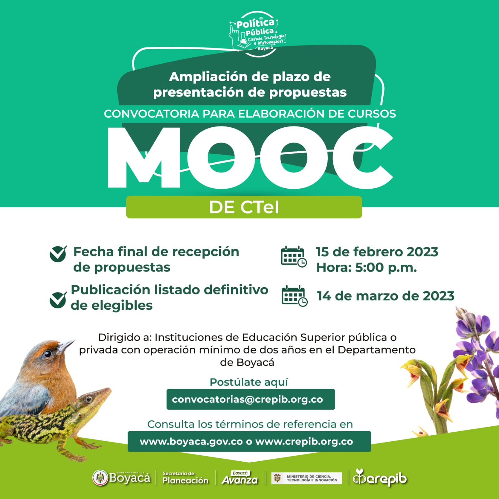 Adenda de la convocatoria